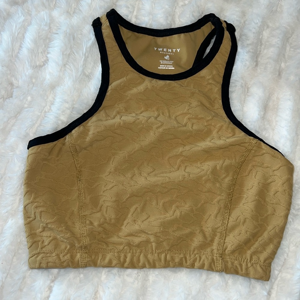 TWENTY Long line 3D Printed sports bra sz small